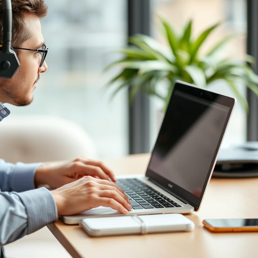 Person using laptop